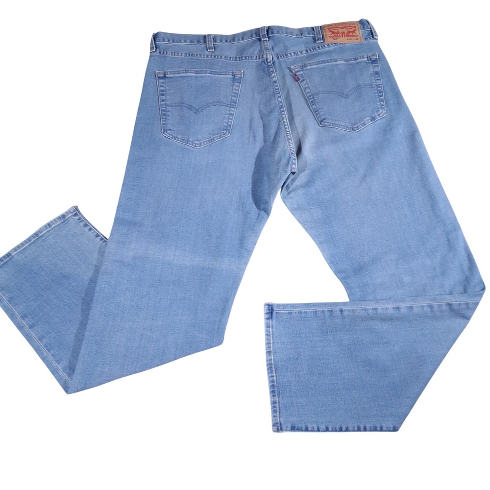 Levis 501 Org Mens Light Wash Button Fly Straight Leg Jeans 40x32 (Fits 40x30)